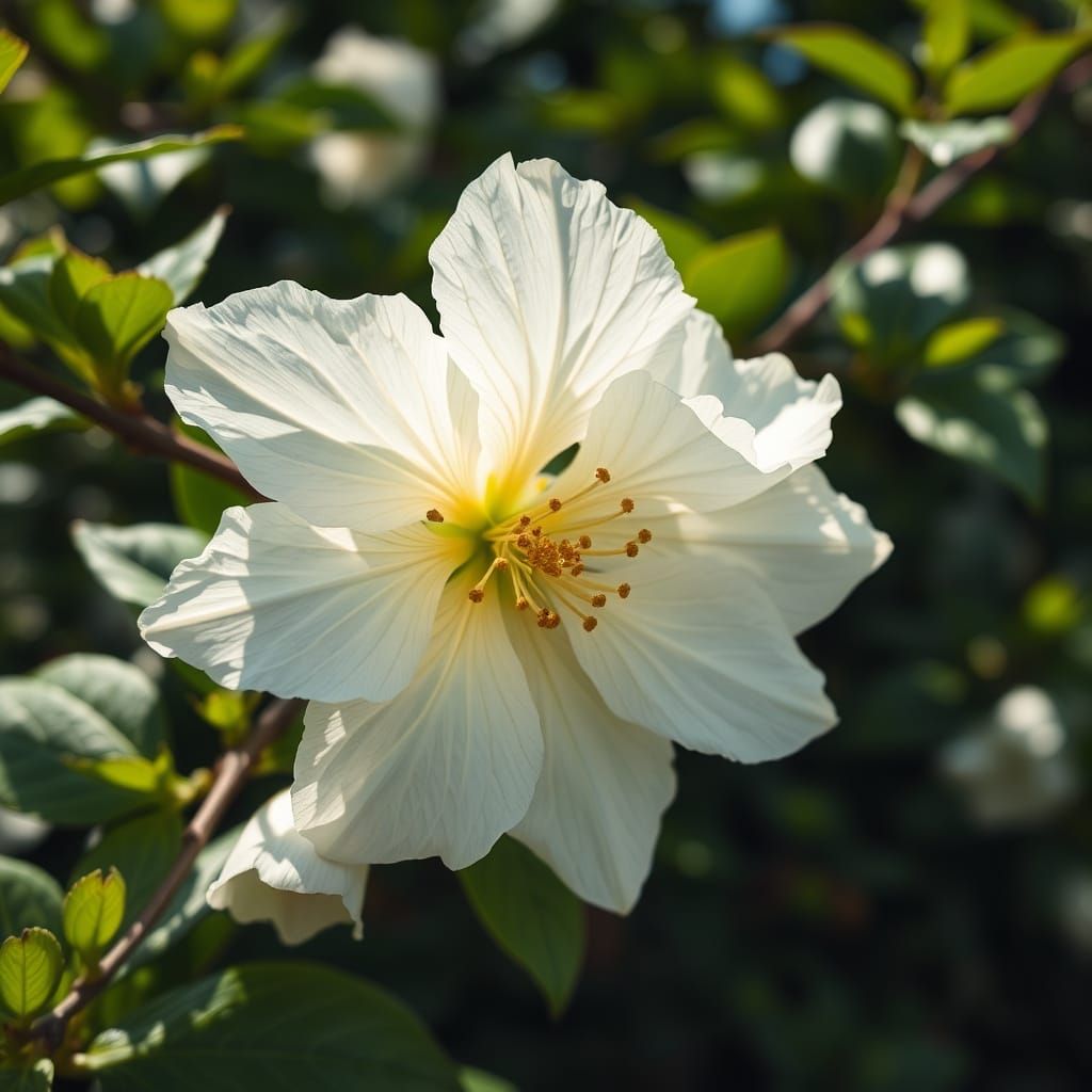 Vibrant Cherry Blossom Against Emerald Greenery