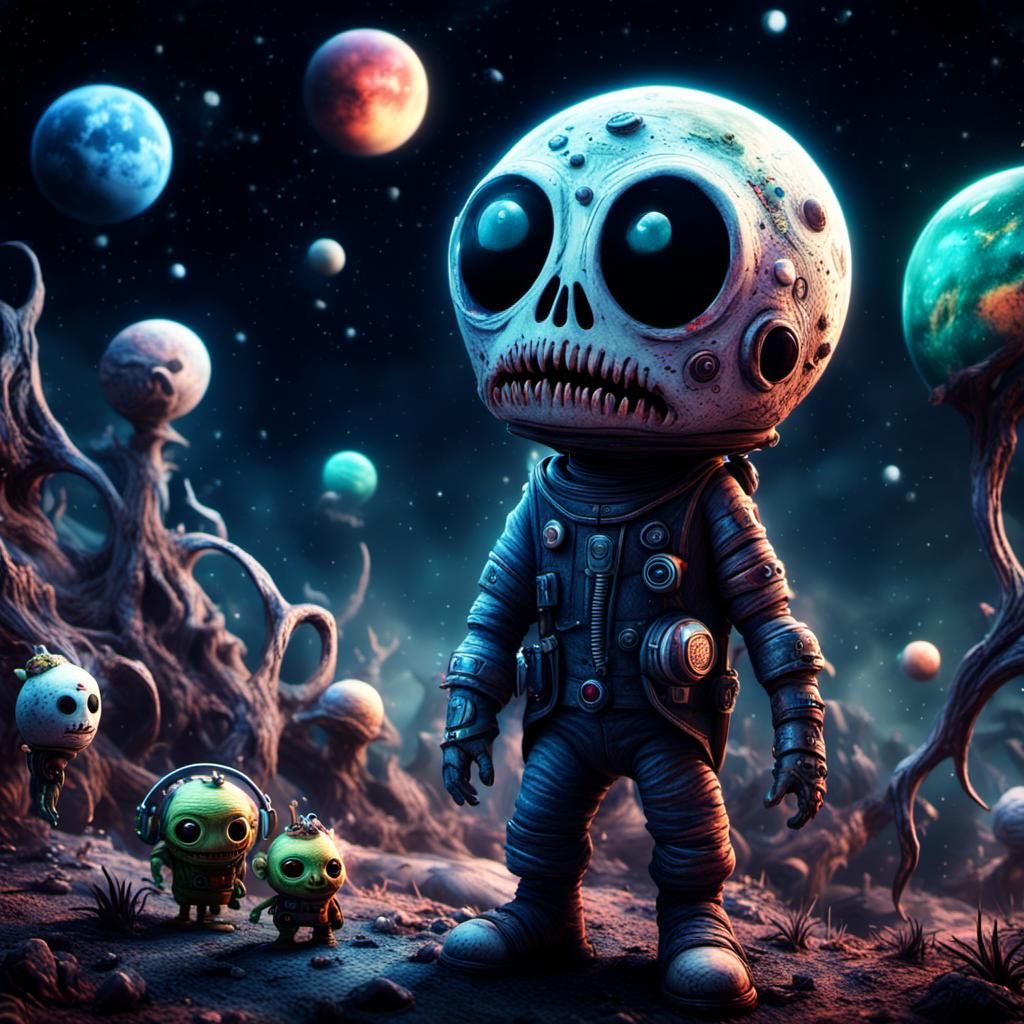 Nightmarish outer space