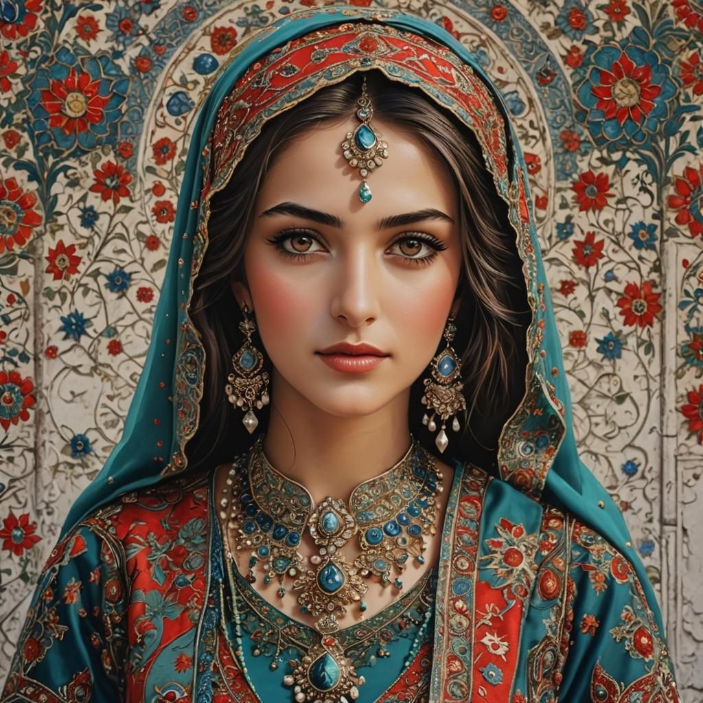 Portrait of a Beautiful Turkish Woman
