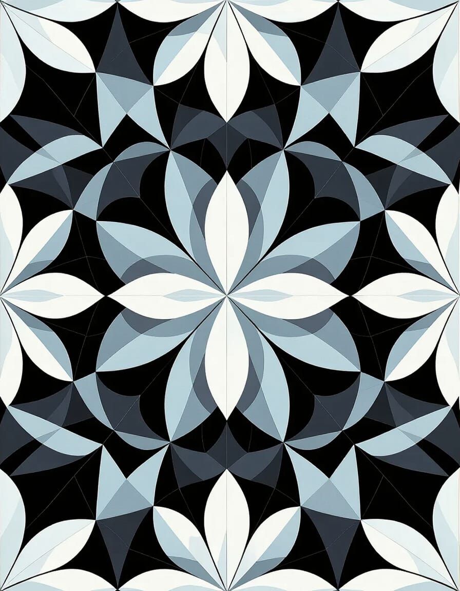 Hyperbolic Tiling Pattern in M.C. Escher Style