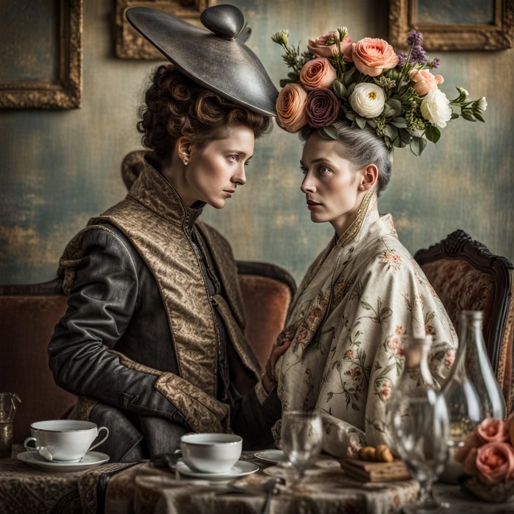 Surreal Alien Restaurant Celebration: Hyperrealistic Photogr...