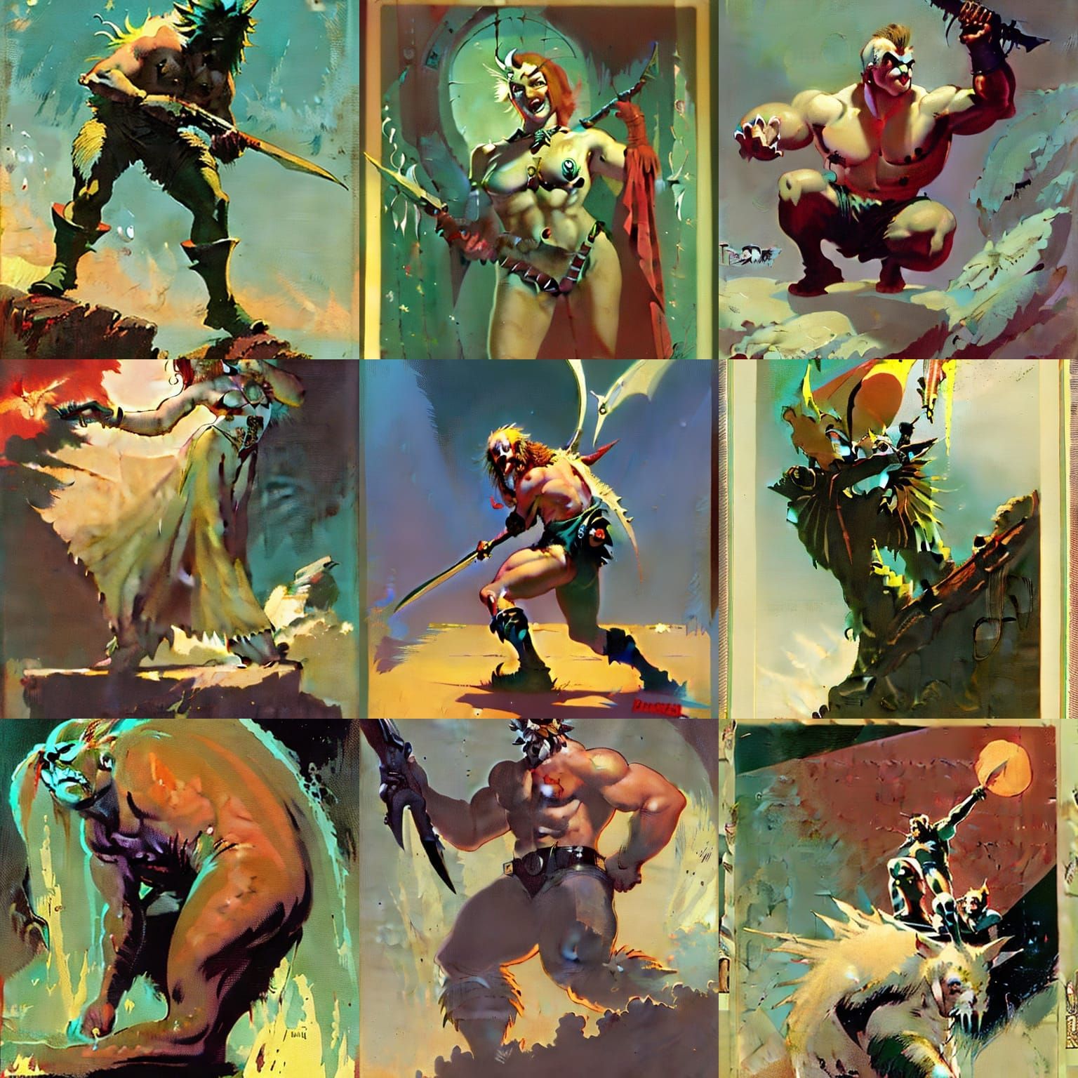Heroic Fantasy Art in Frazetta Style