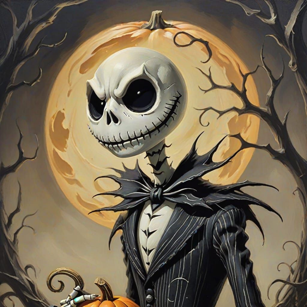 Baroque Masterpiece: Jack Skellington with Pumpkin