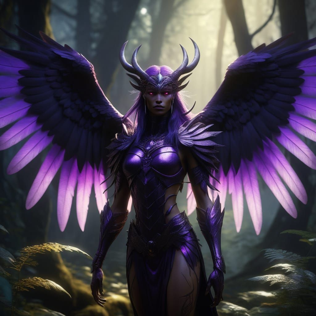 Mystical Forest Creature in Dark Fantasy Style