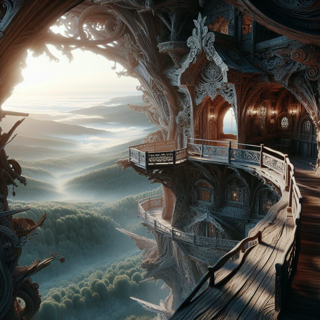Mystical Fairy Treehouse in the Clouds
