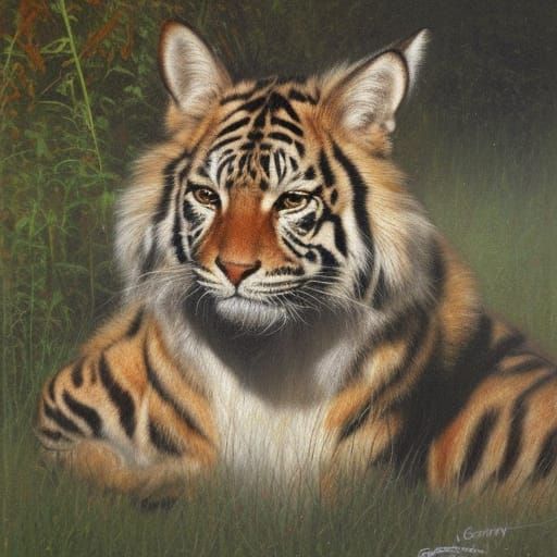 Animal Portrait in Oil Painting Style