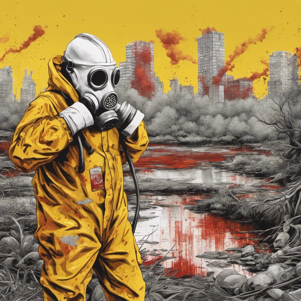 Hazmat Suit by Polluted Swamp in Graffiti Art