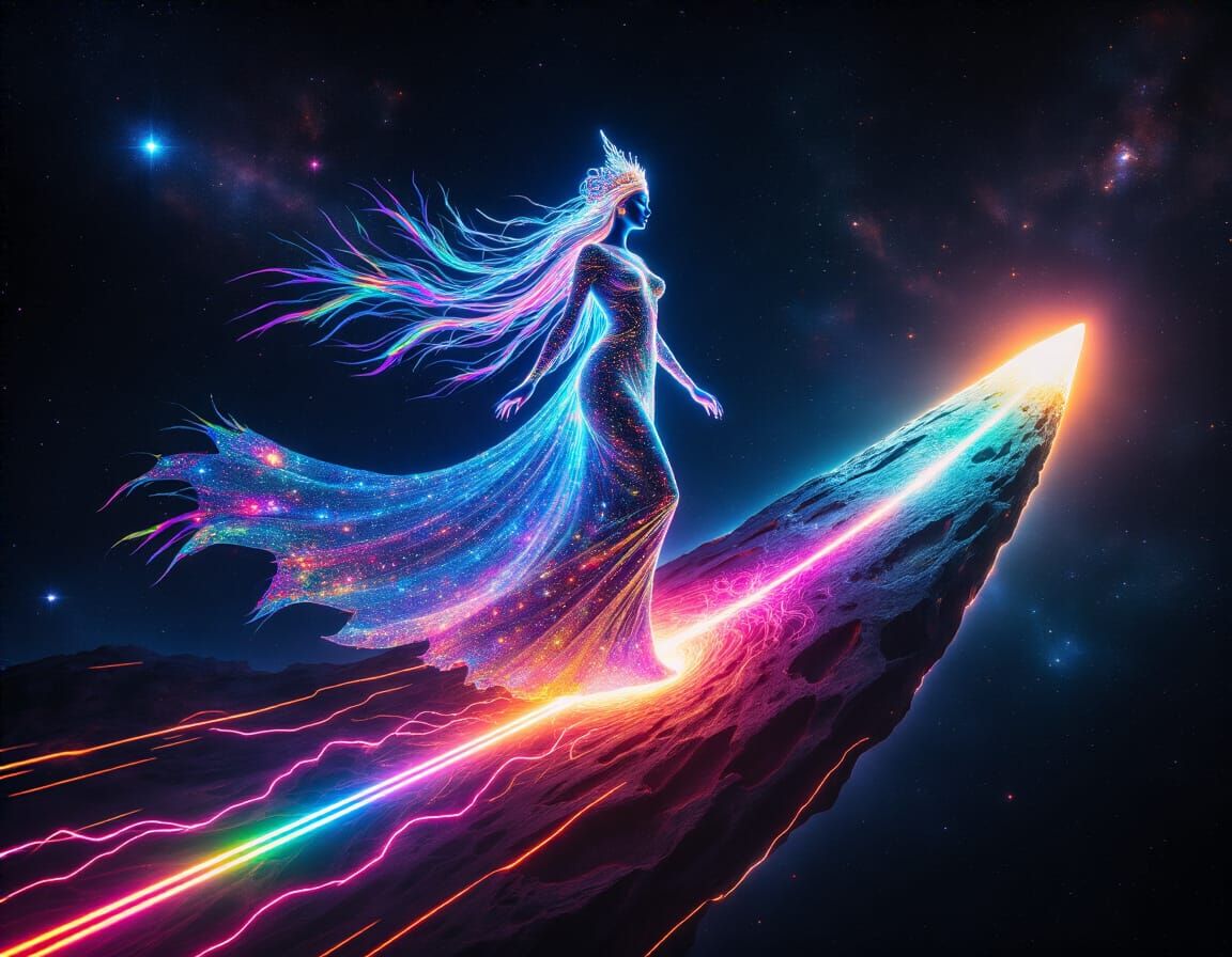 Psychedelic Mother Goddess of Light Artwork