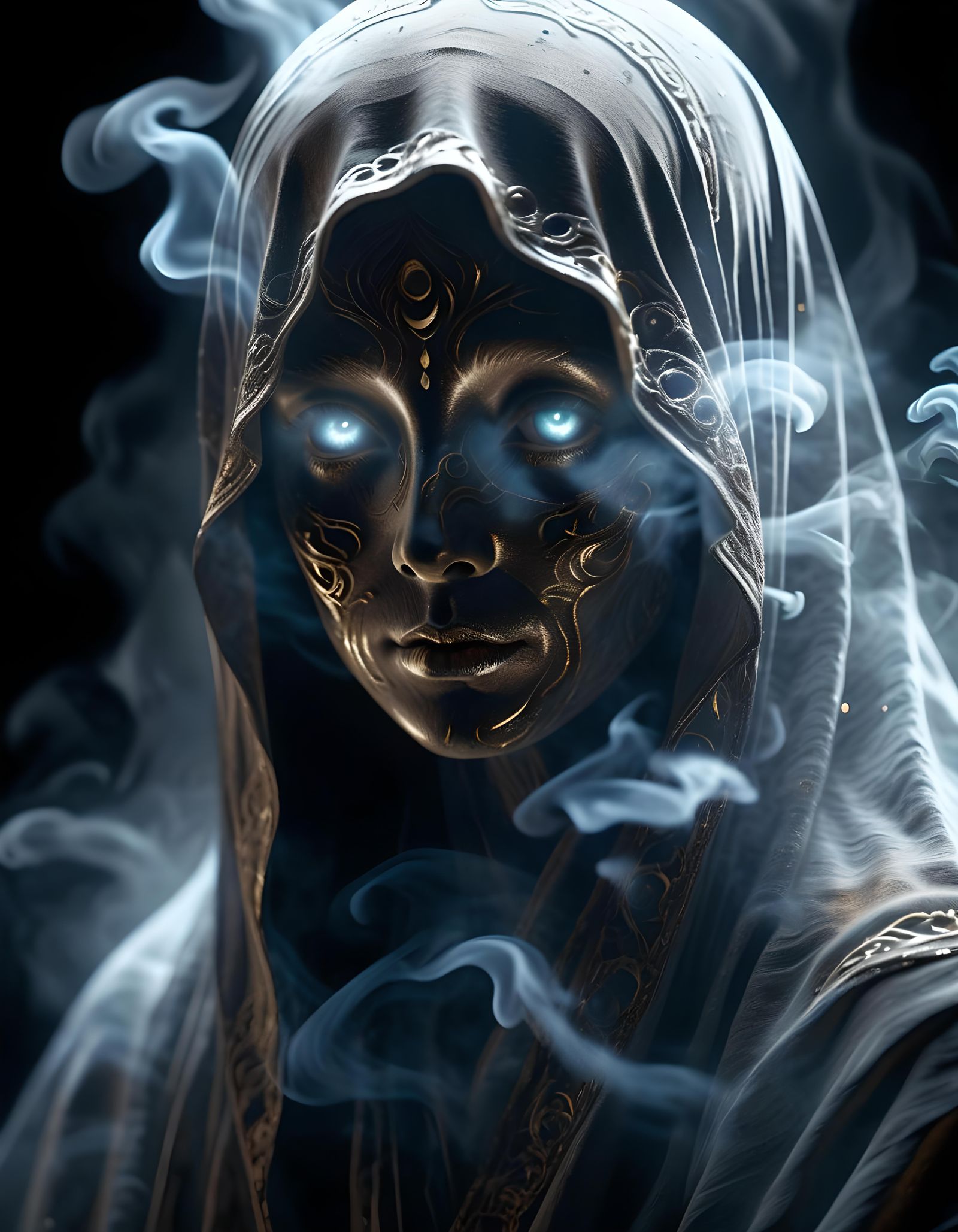 Epic Ghost Spirit in Chiaroscuro Style