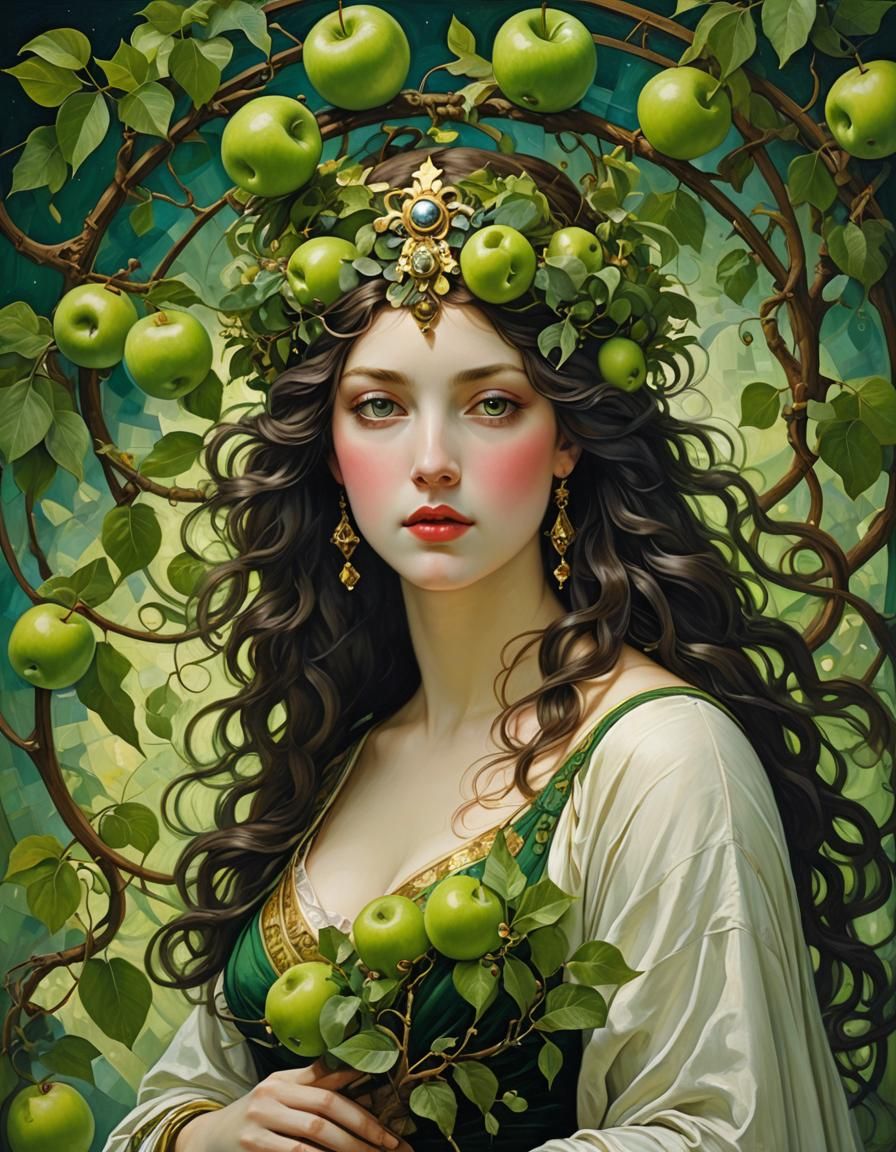 Aphrodite in the Style of Klee, Klimt & Renoir