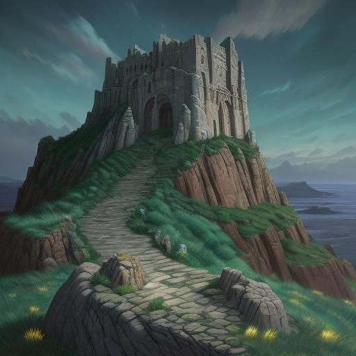 Rock Gnome in Neolithic Landscape: Fantasy Concept Art