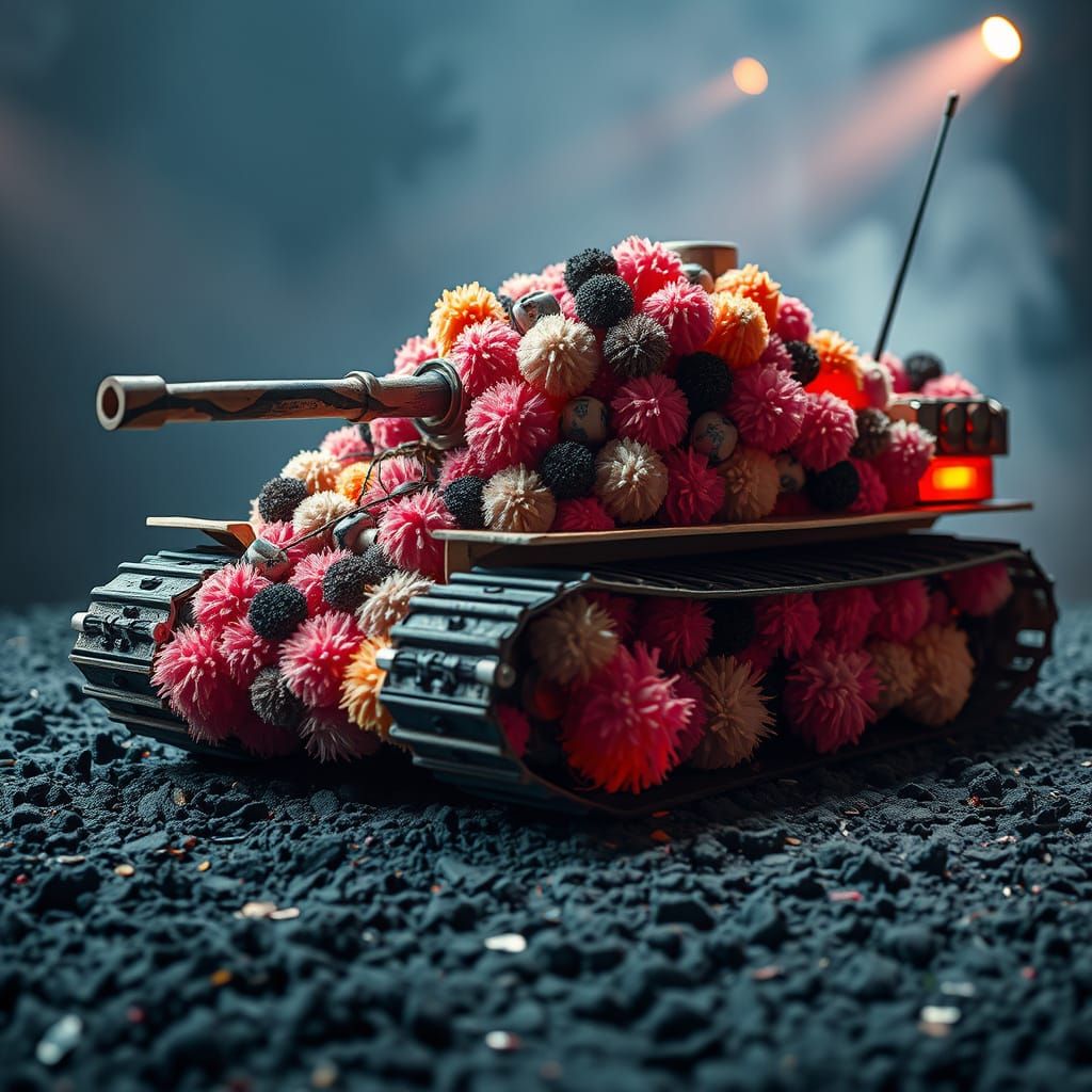 Steel Pom-Pom Tank Tread in a Mad Max Style