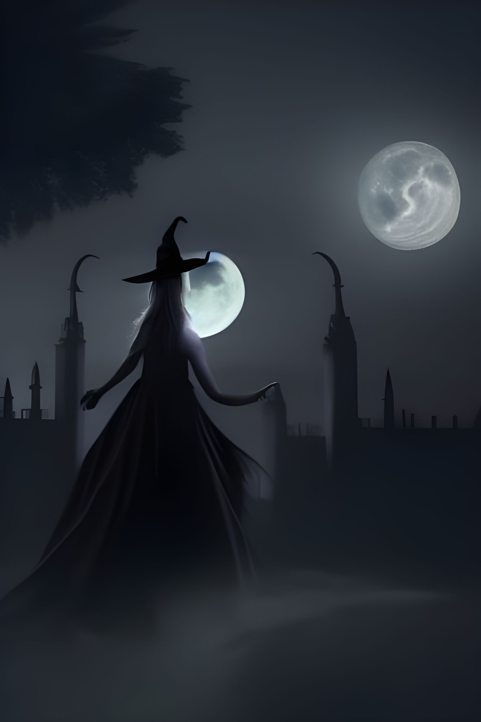 Marry Witch Beam and The Moon Broom