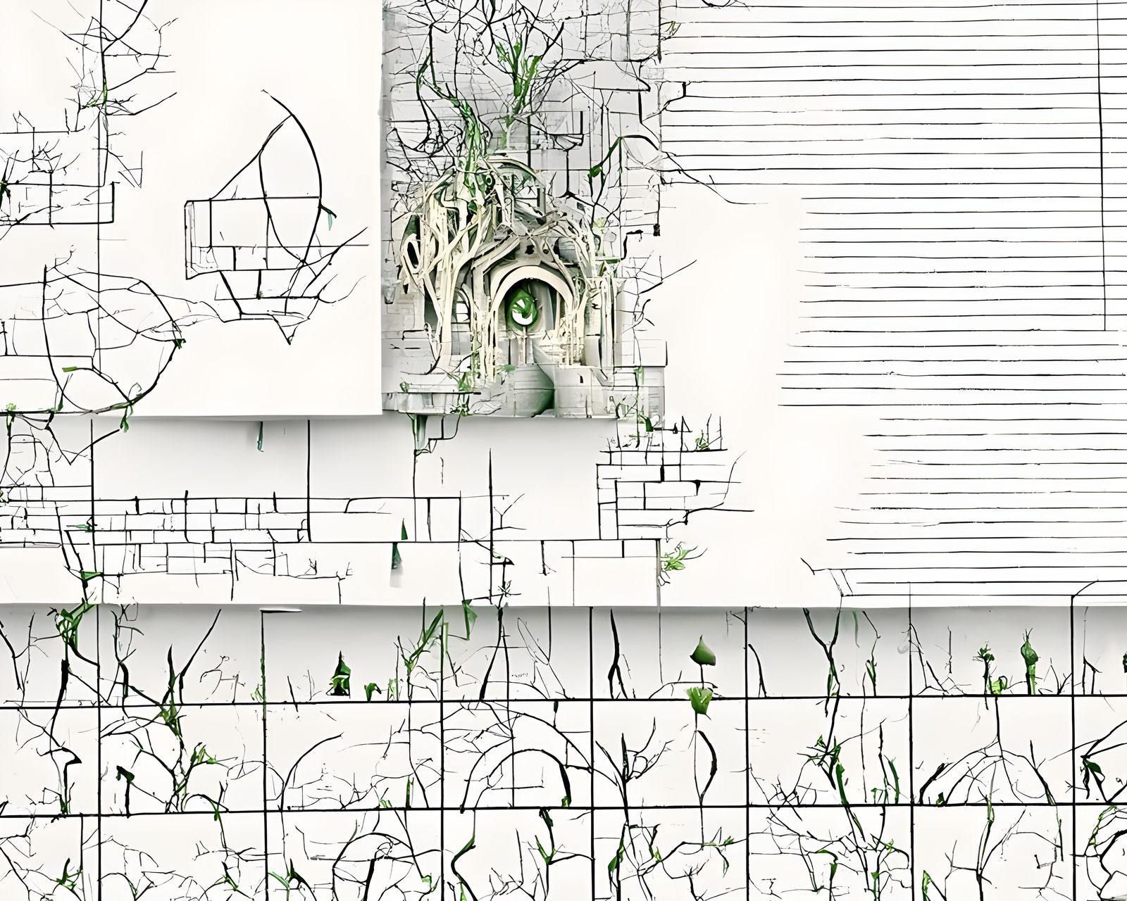Alice in Wonderland Ecopunk Paper City