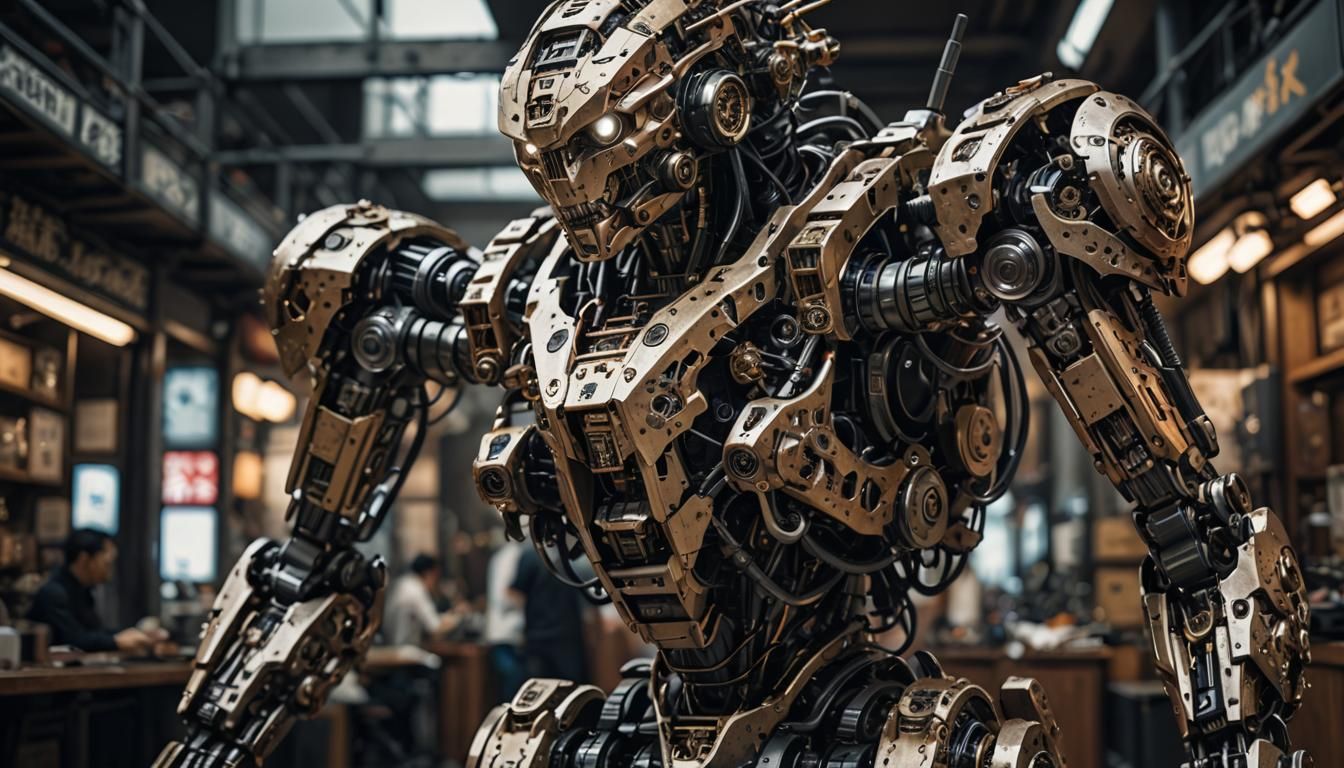 Hyperrealistic ARCHAX Robot from Japan in High Definition