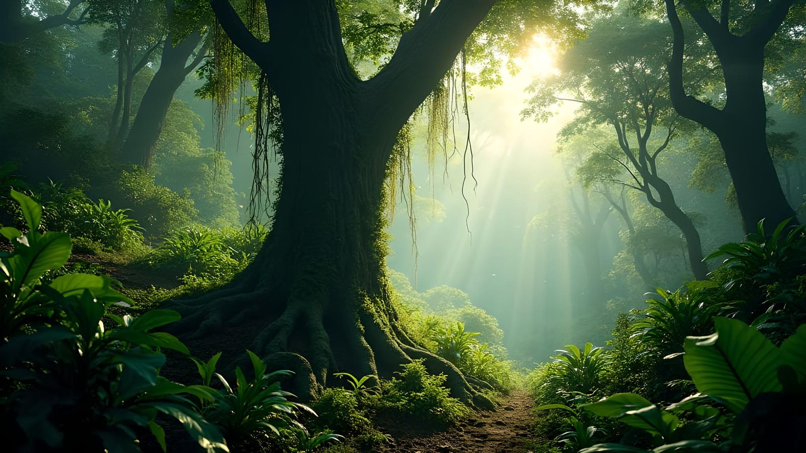 Lush Surinam Forest Panorama in Hyperrealistic Style