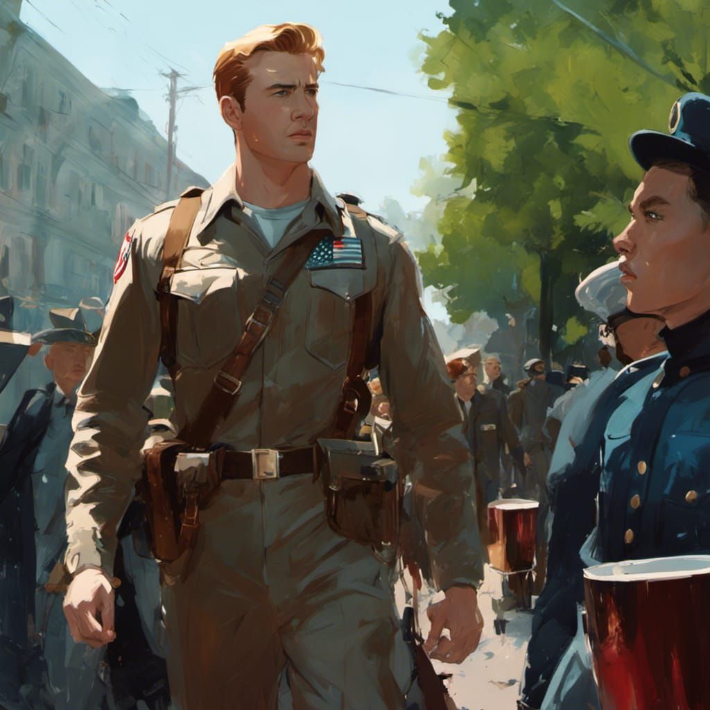 Young Steve Rogers in Brooklyn, Anime Style