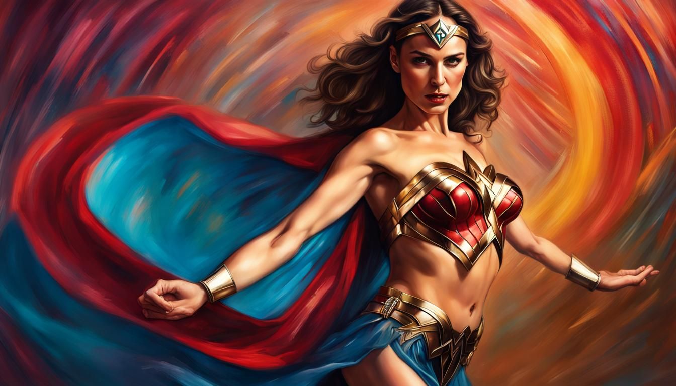 Wonder Woman Belly Dance: Hyperrealistic Digital Art