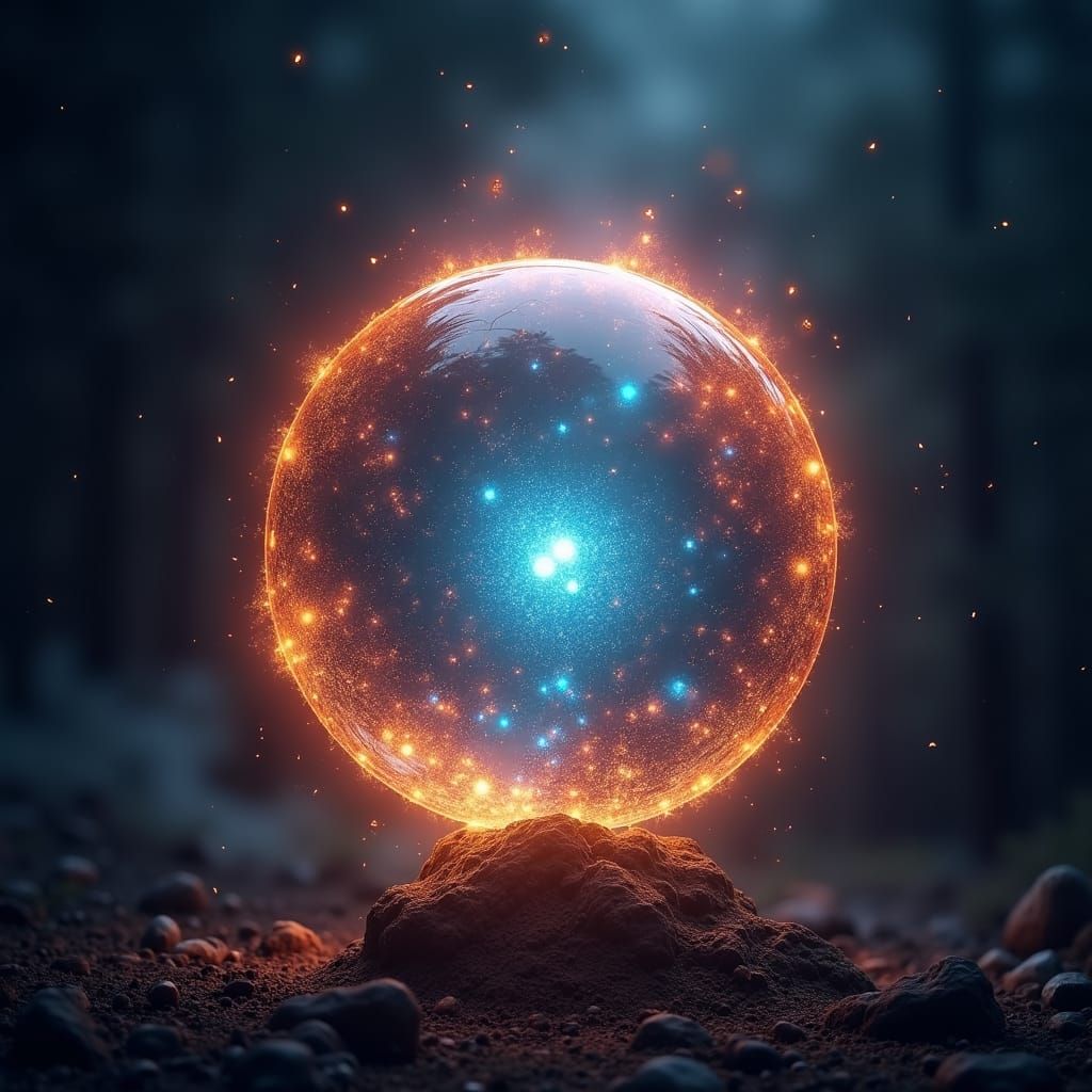 Magical Realm Inside Glass Orb