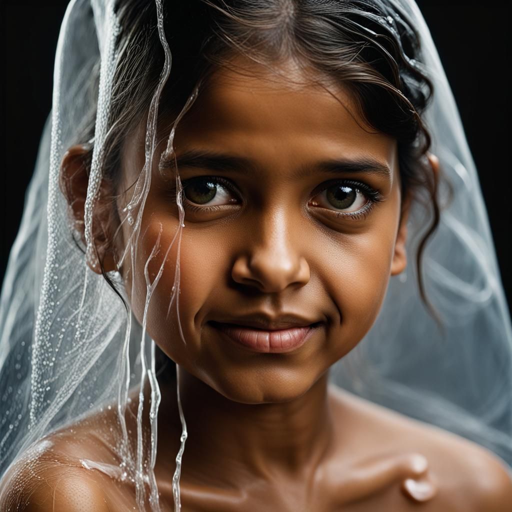 Hyperrealistic Portrait of an Indian Girl