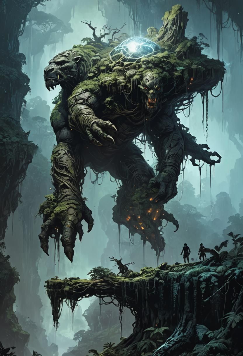 Mystic Monolith Towers in Jungle Cavern