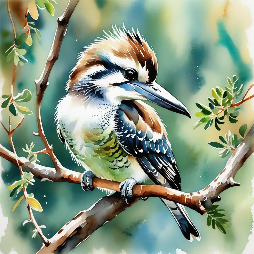 Watercolour Kookaburra