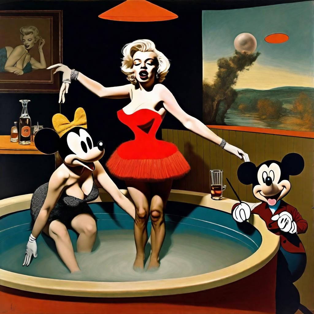 Deranged Pop Culture Figures in Bacon Style