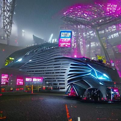 Cyberpunk Mega Structure in Tokyo 2099
