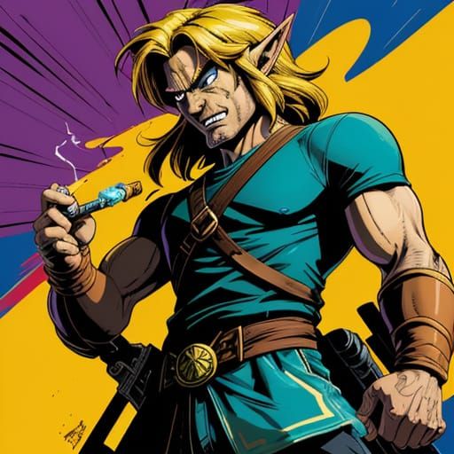 Comic Book Art Masterpiece: Exaggerated Cartoon Characters i...