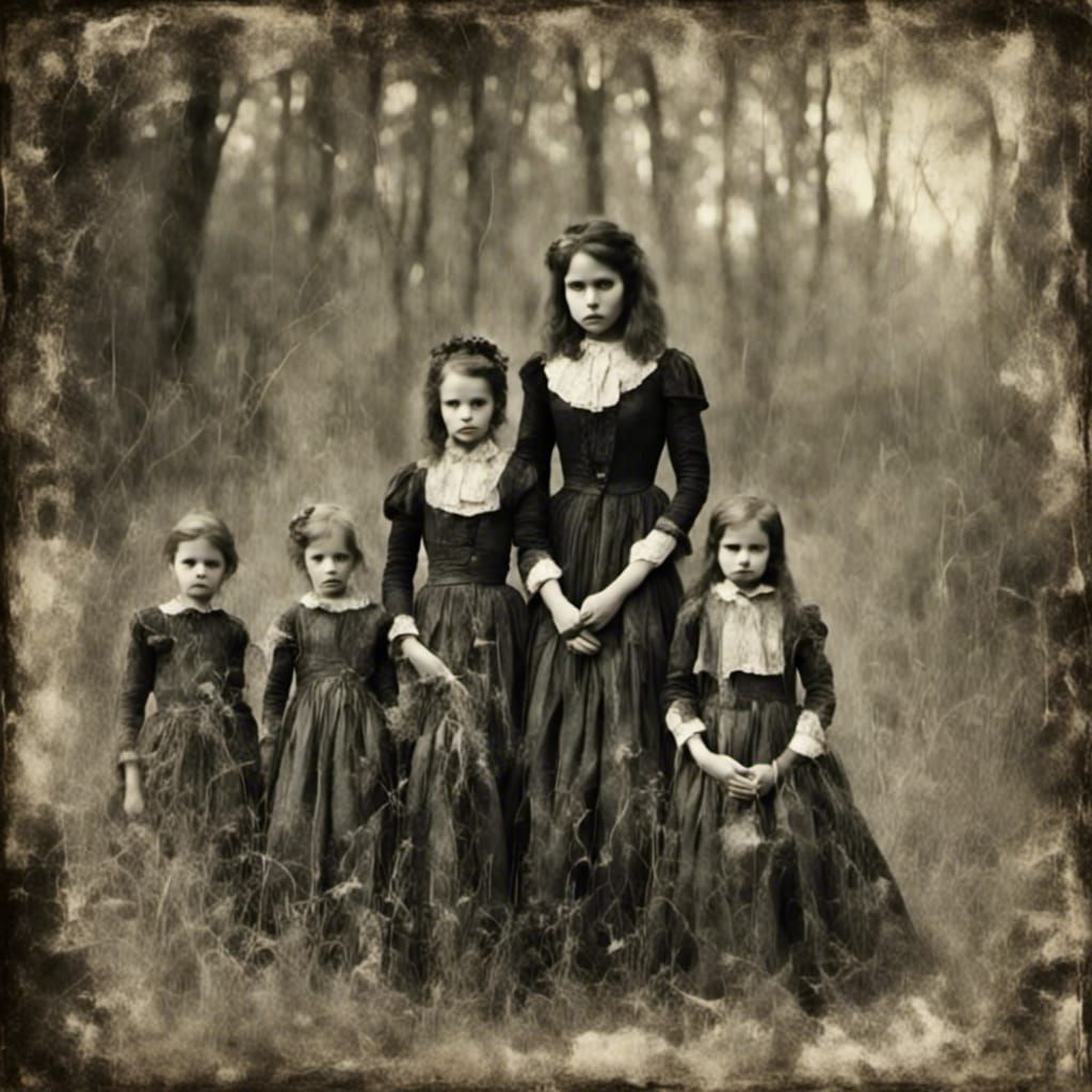 Eerie Vintage Class Photo with Ghostly Figure