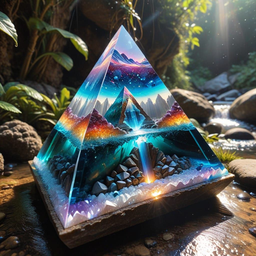 Refracting Light Through a Geode Crystal Prism