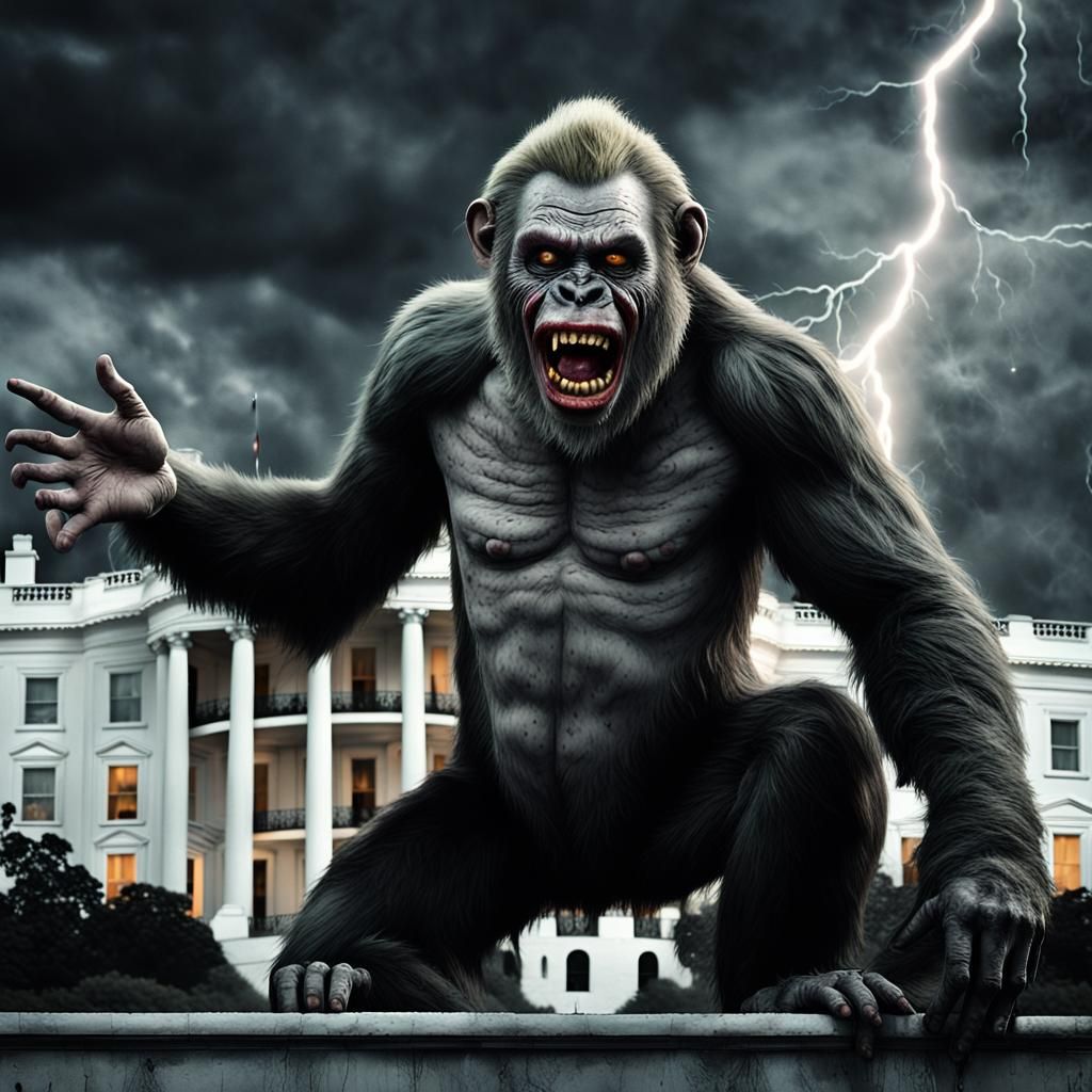 Zombie Monkey Clown King Kong White House Spectacle