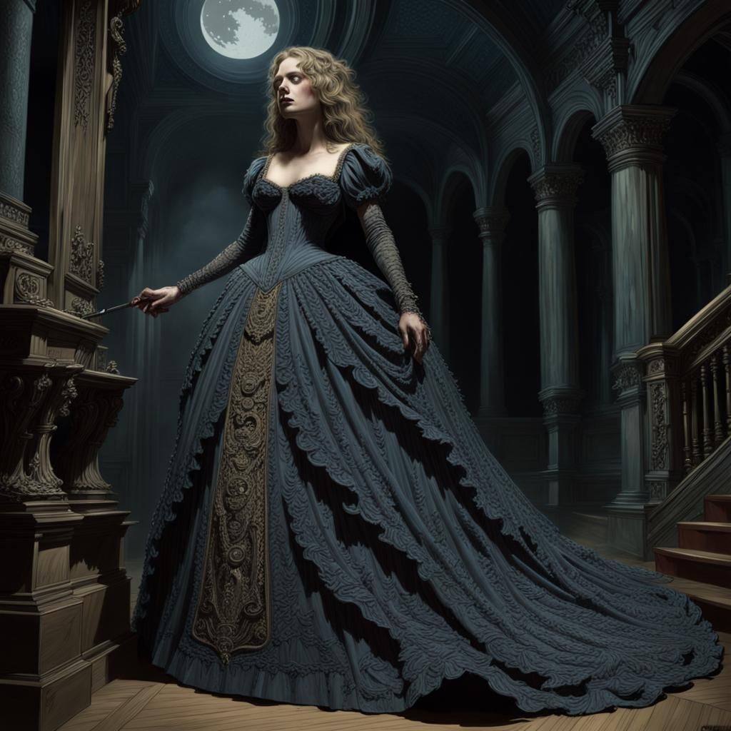 Night Dress: Gothic Horror Fantasy Art