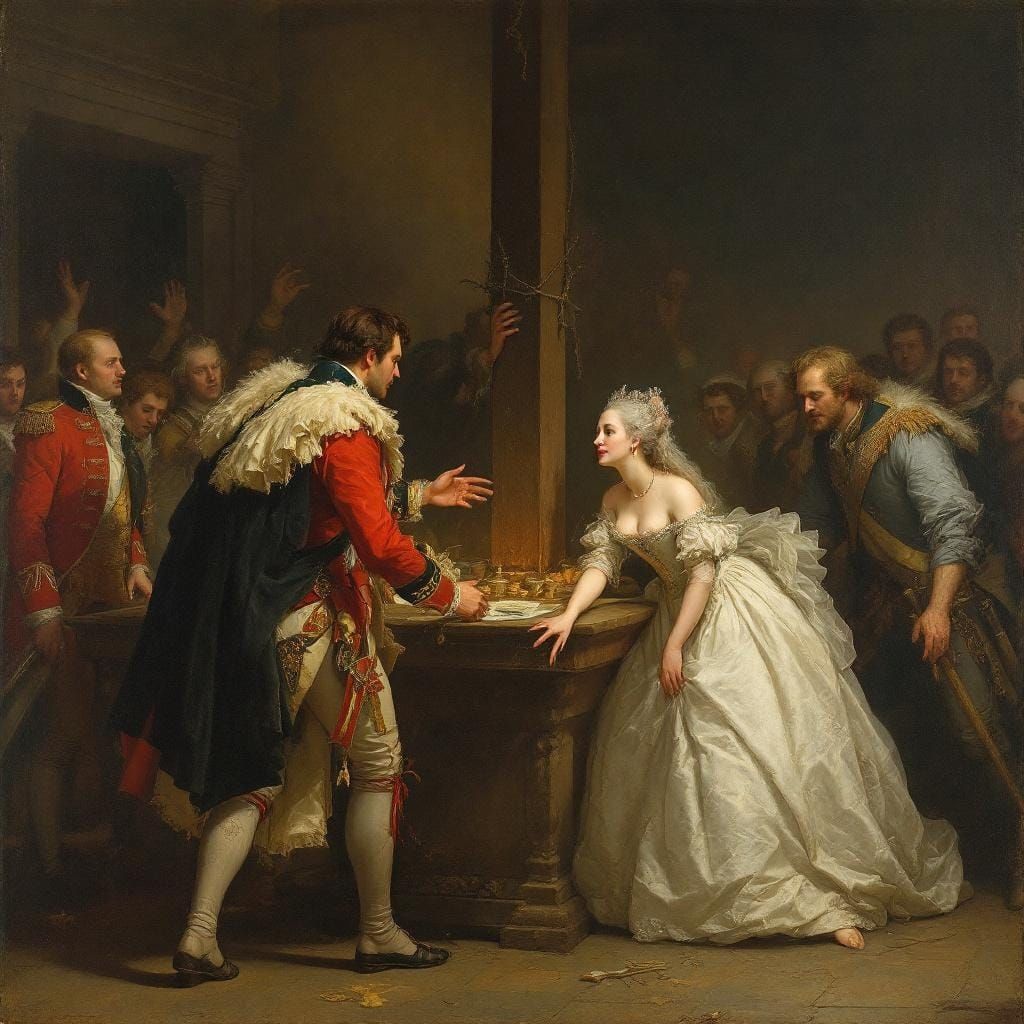 Marie Antoinette and Napoleon at the Guillotine