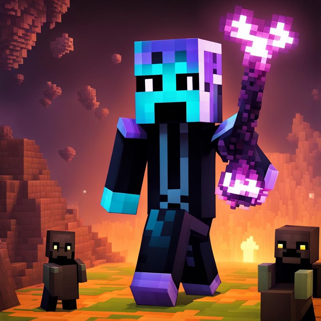 Minecraft Wither Storm Digital Rendering