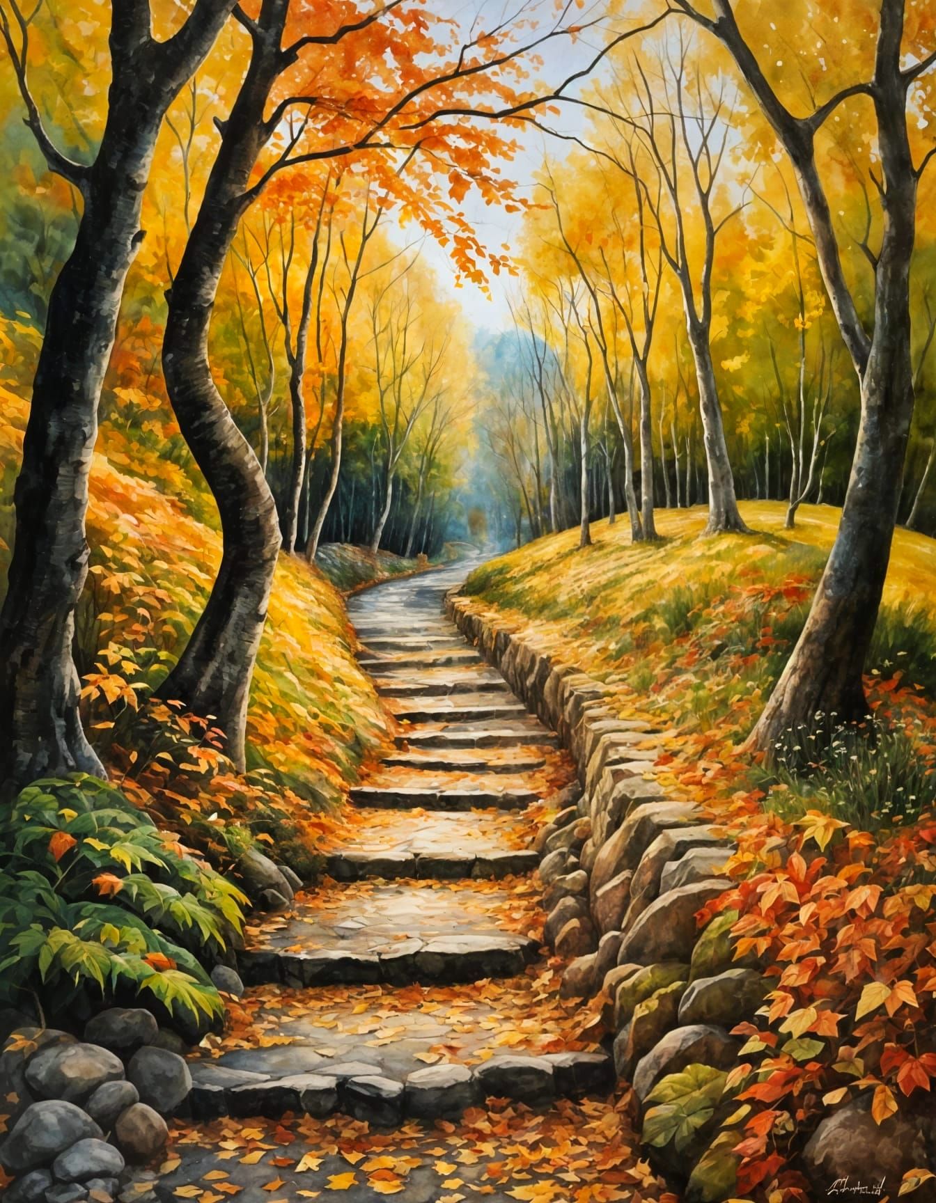 Winding pathway, November