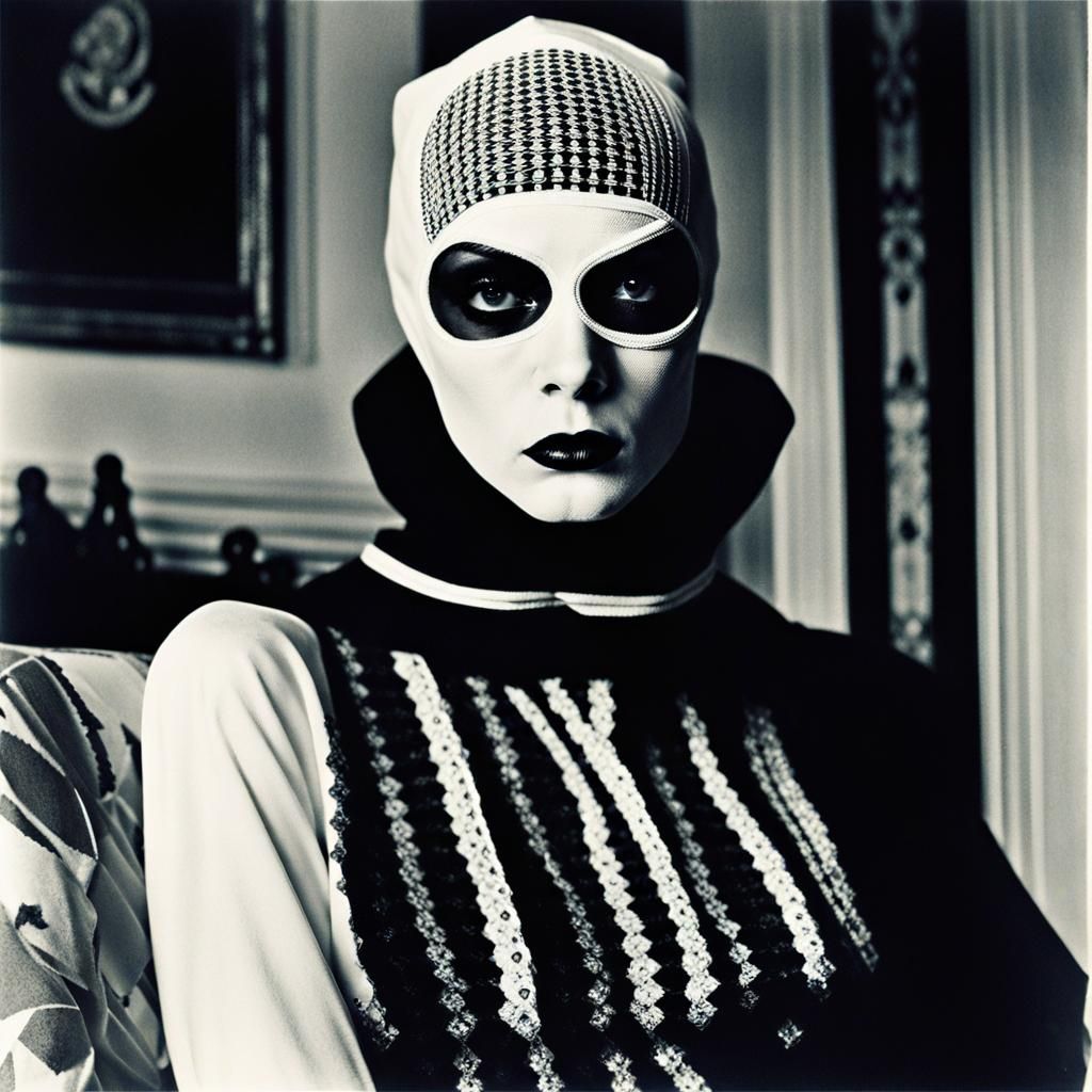 Avant-Garde Androgynous Model in Deep Shadows