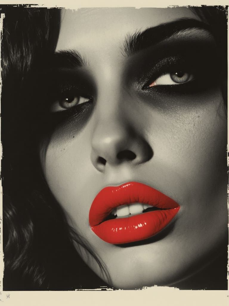 Retro-Modern Portrait: Woman at Bar