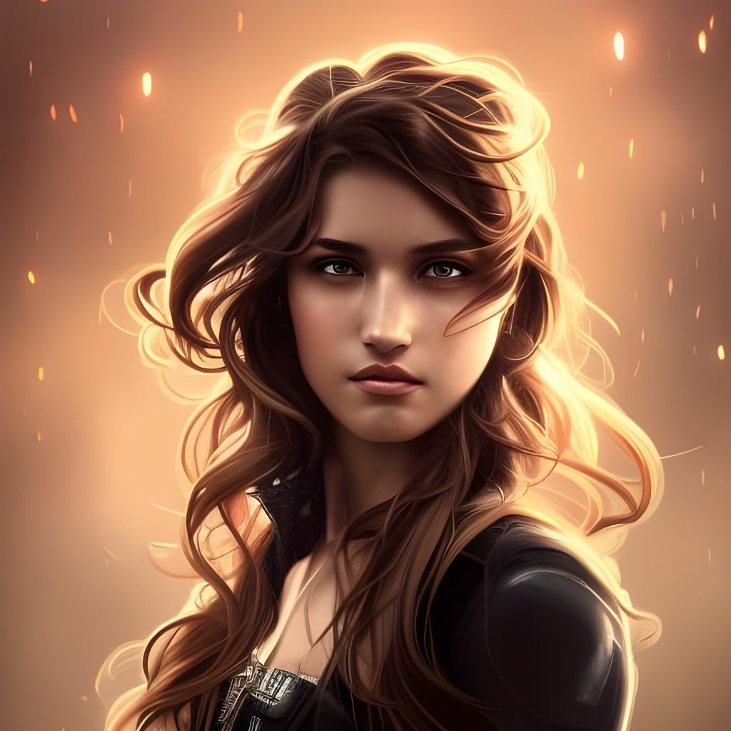 Brown wavy haired girl