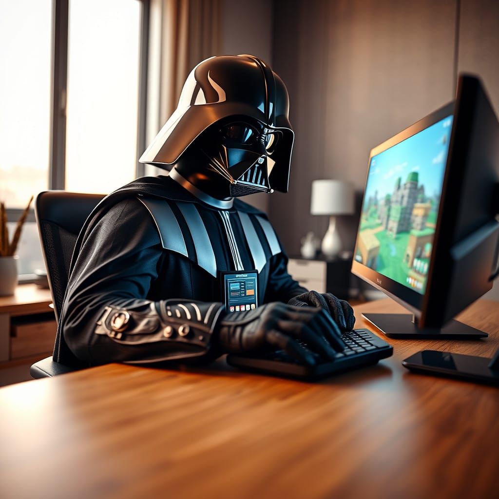 Darth Vader in Intimate Gaming Session