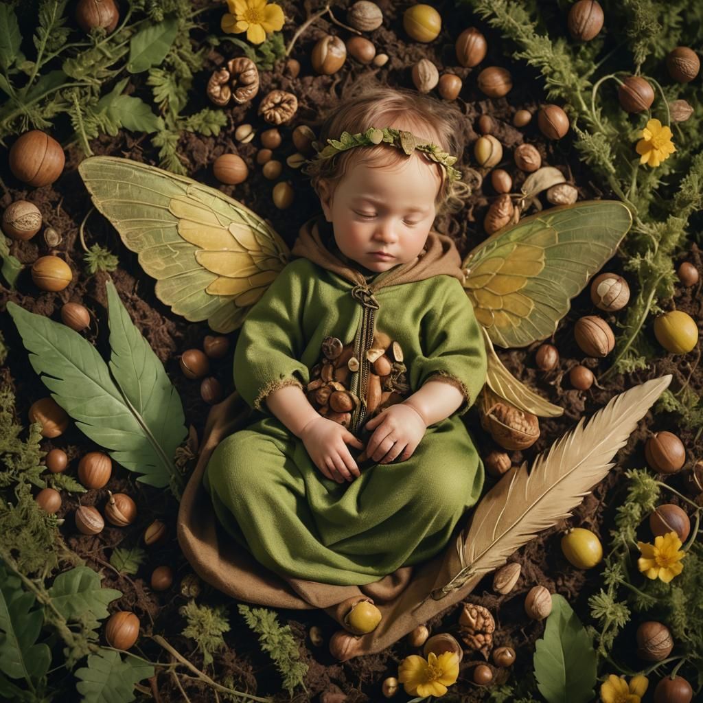 Baby Fairy Sleeps: 3D Anime Art