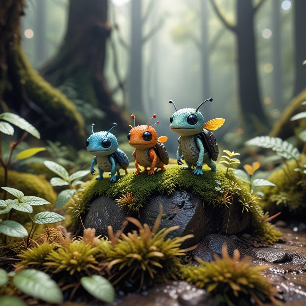 Whimsical Creatures Embark on a Thrilling Quest