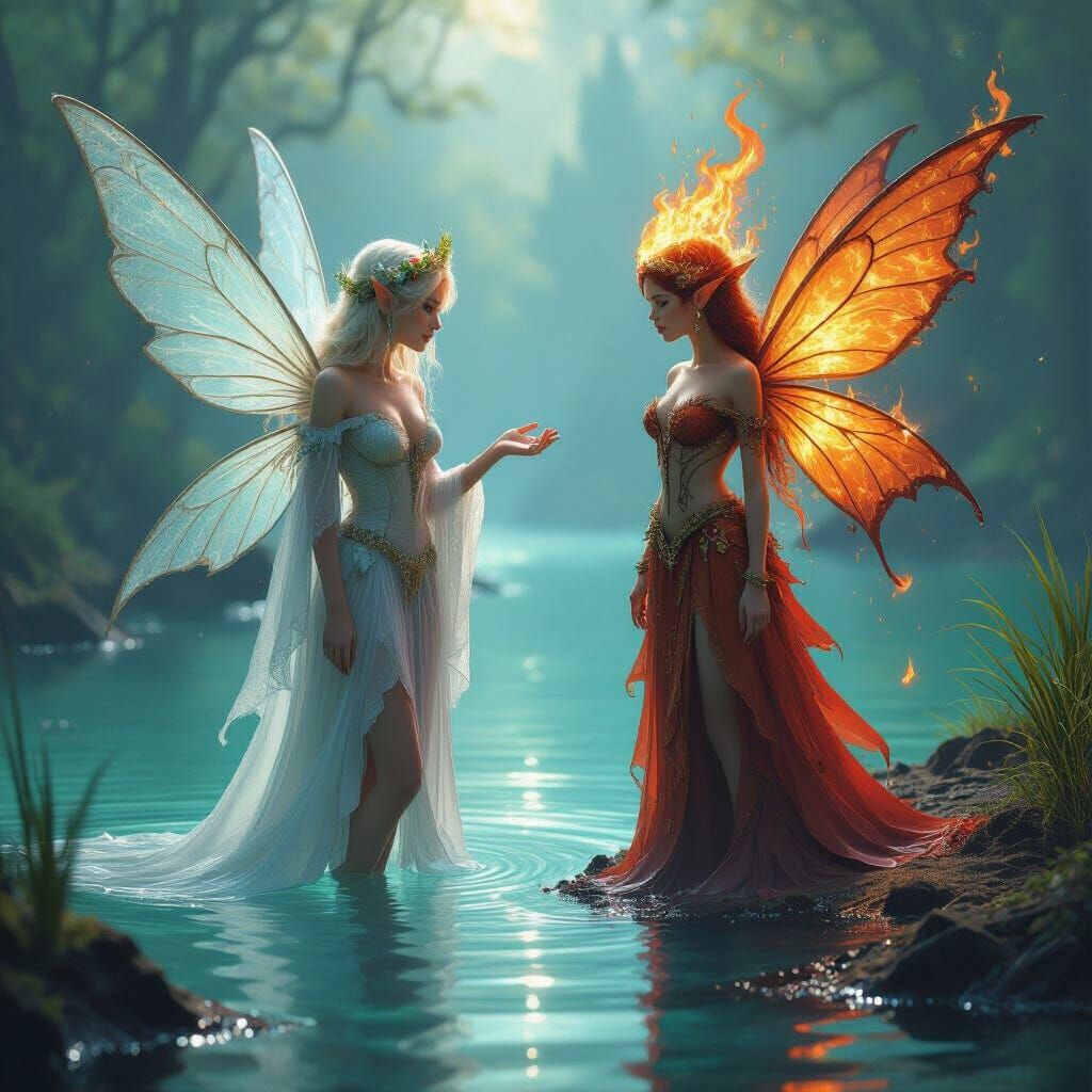 Water Fairy and Fire Fairy Converse Realistically