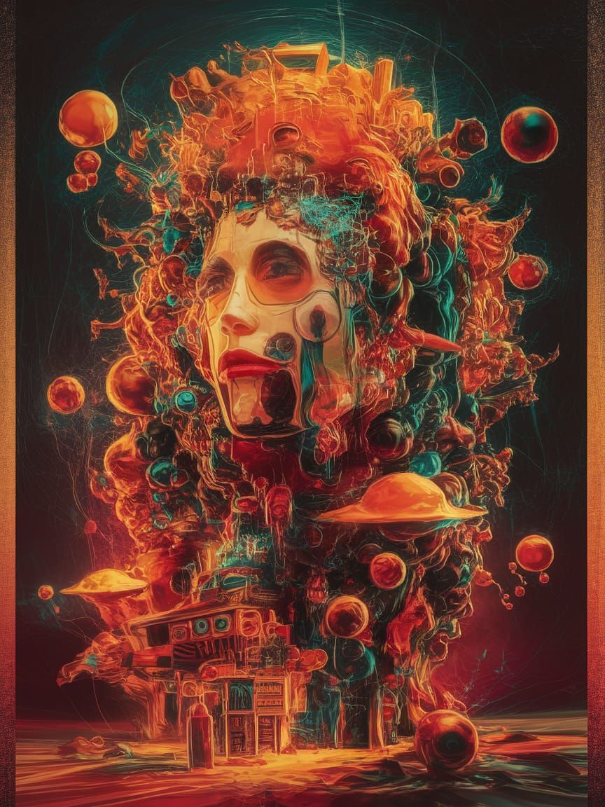 Dreamlike Cinematic Photo with Cryptic Symbolism