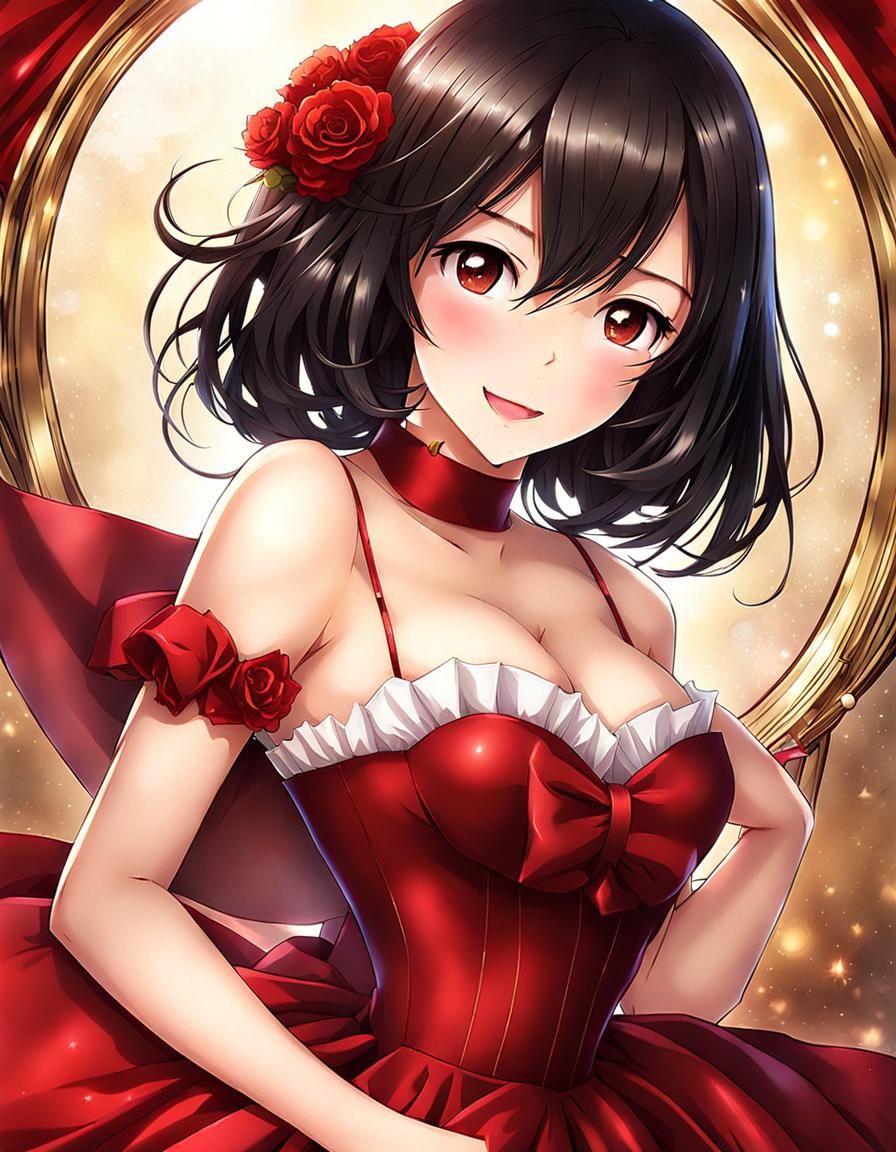 Anime Style Portrait of Young Indonesian Woman