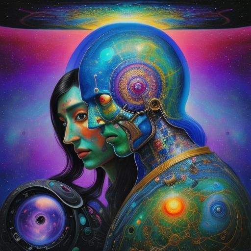 Psychedelic Android Dream: Merging Intelligence in Surreal G...