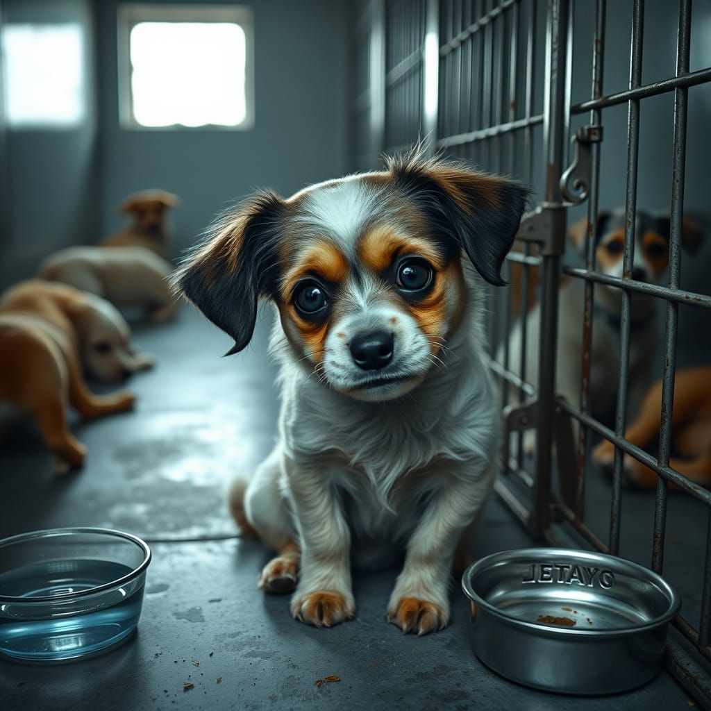 Abandoned Dog in Desperate Plea for Freedom