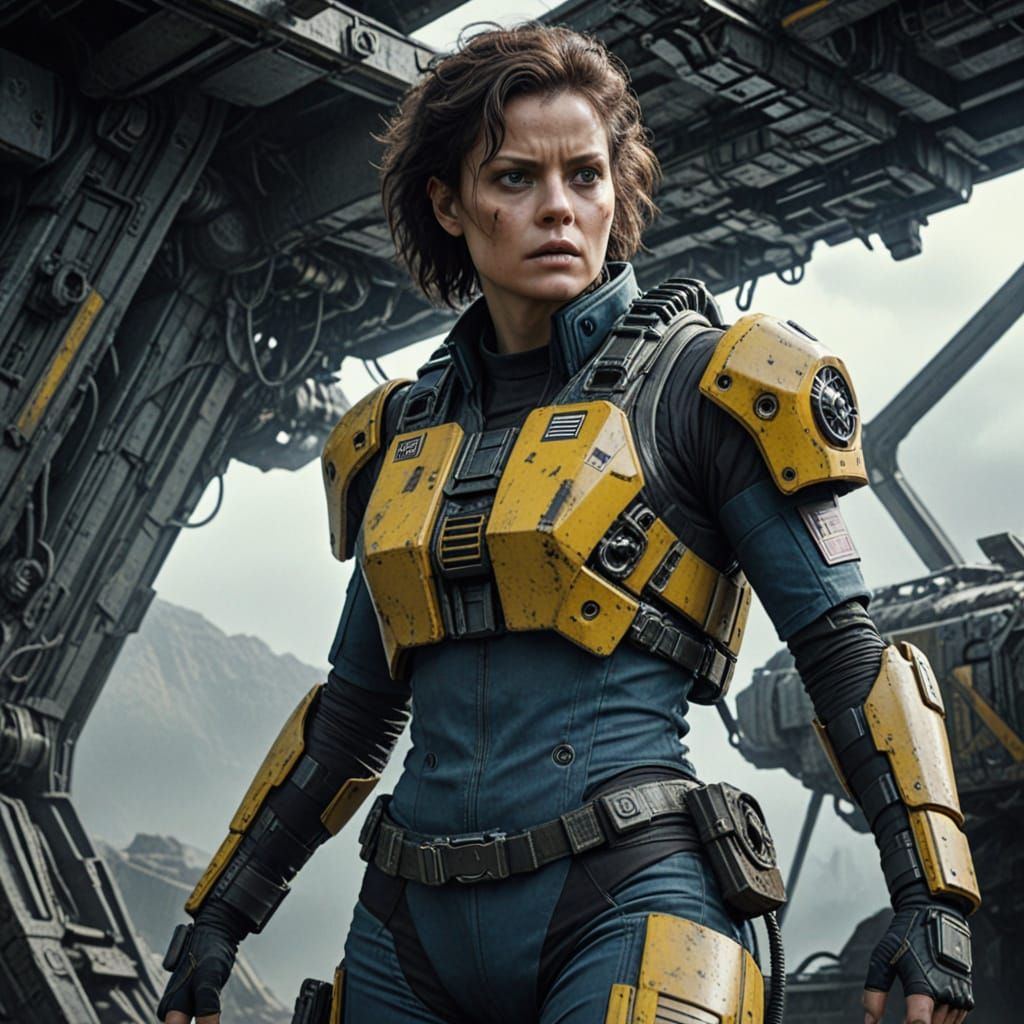 Ripley in Detailed Power Armor on the Sulaco