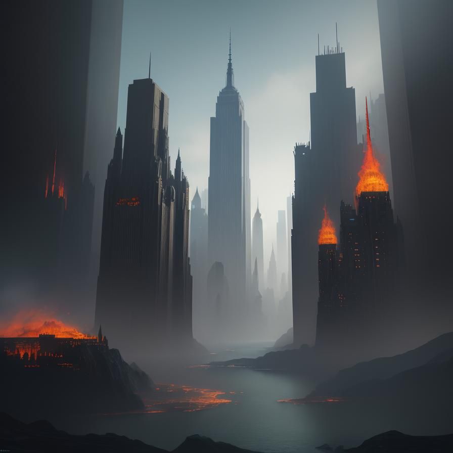 Futuristic New York City Concept Art