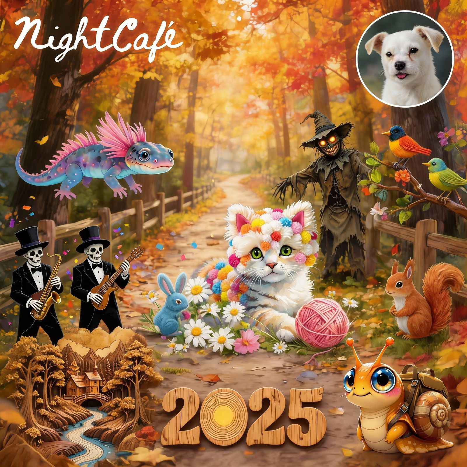 AI Art Collage: NightCafe Creations 2025